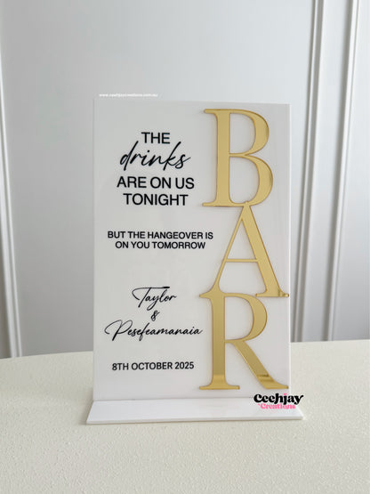 Bar Sign Personalised