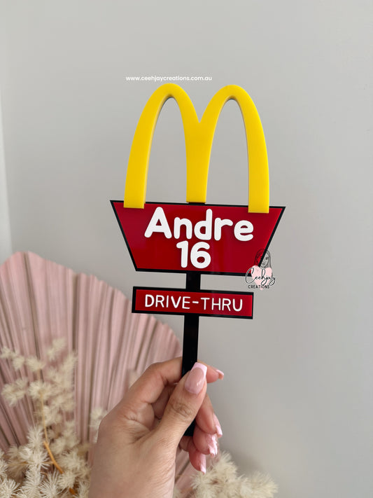 Mcdonald’s Cake Topper