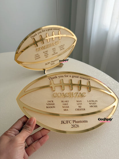 Football AFL Coach Plaque