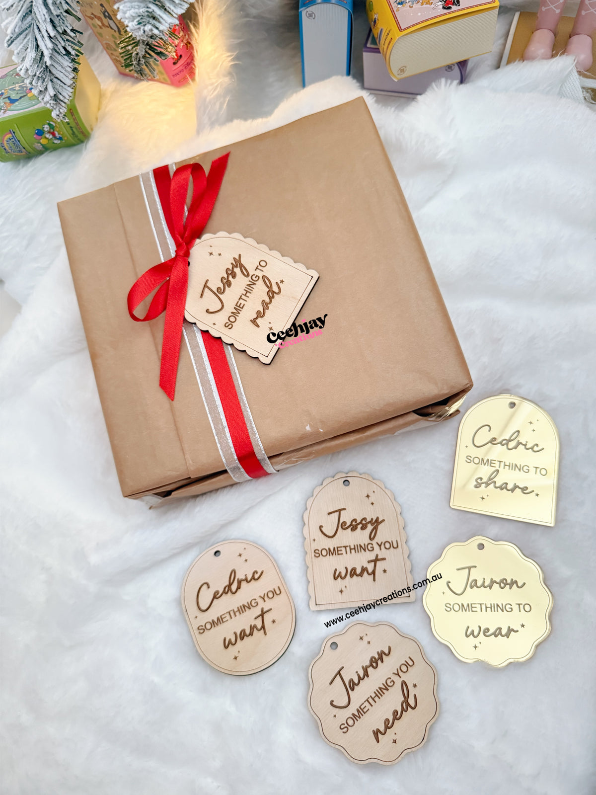 Christmas Mindful Gift Tags - Want, Wear, Need, Do, Read, Share