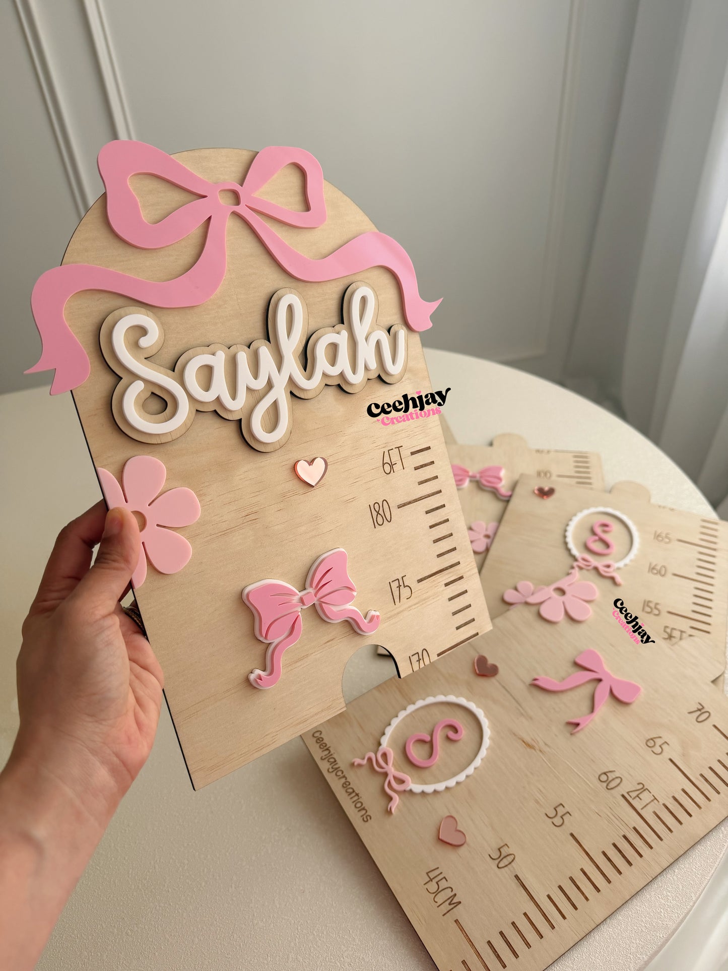 Growth Chart - Bow Design
