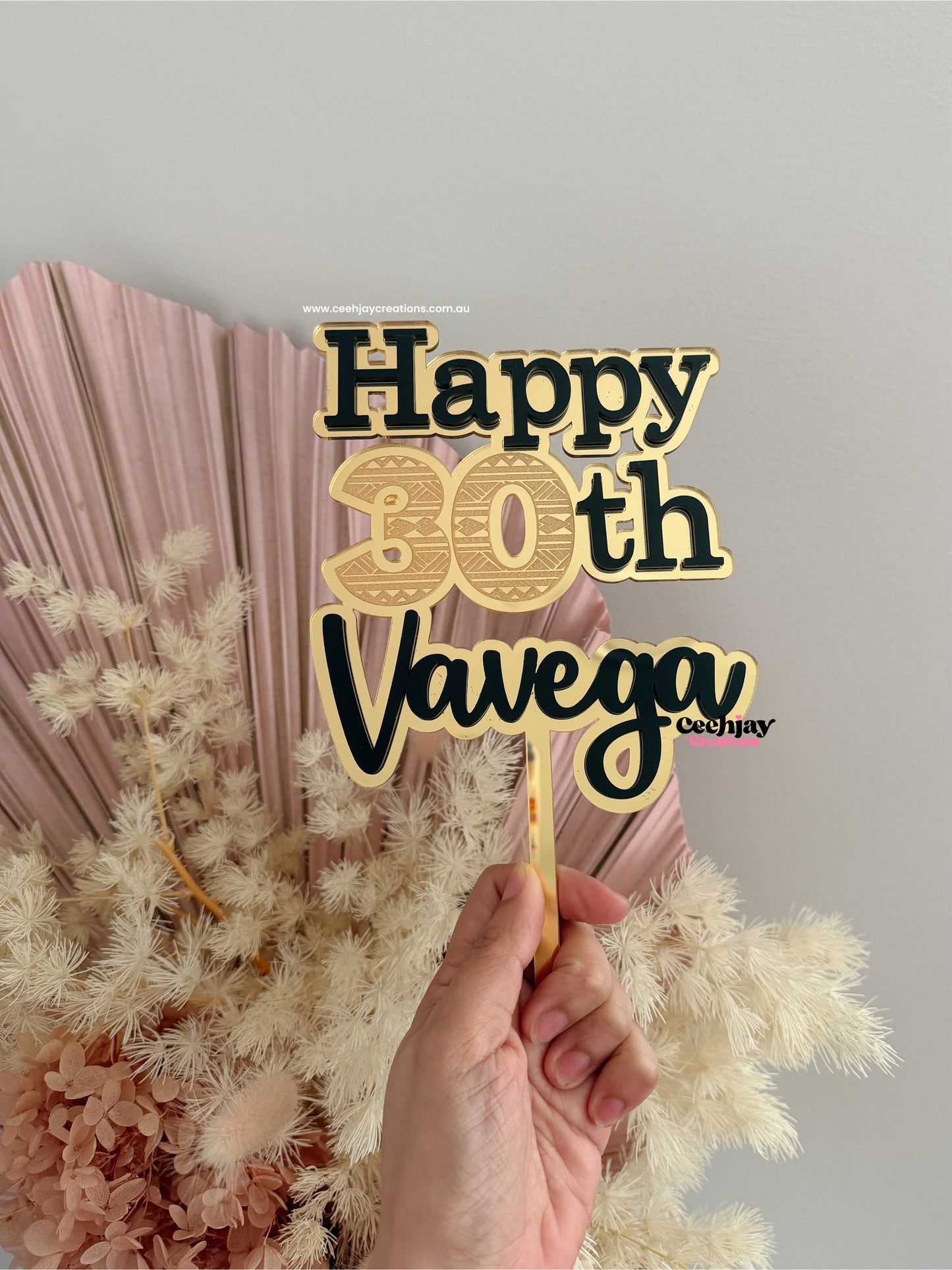 Cultural Design Cake Topper
