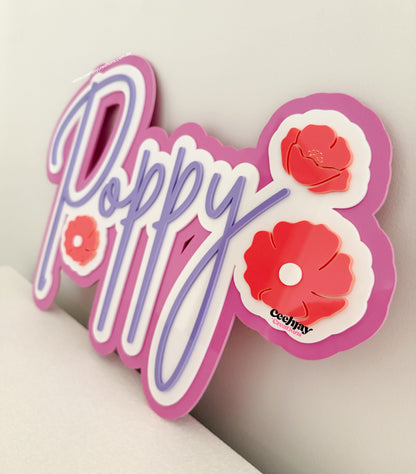 Layered Name Sign - Poppy Design