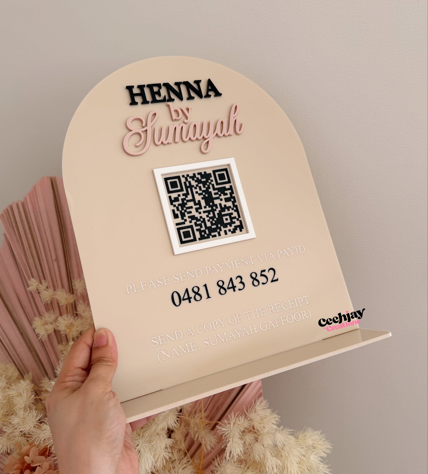 Business Logo QR code Sign - Arch Shape