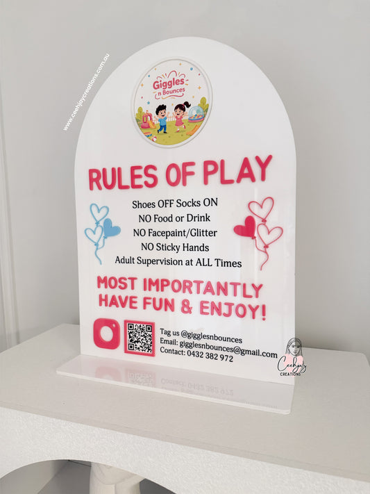 Play Rules Sign