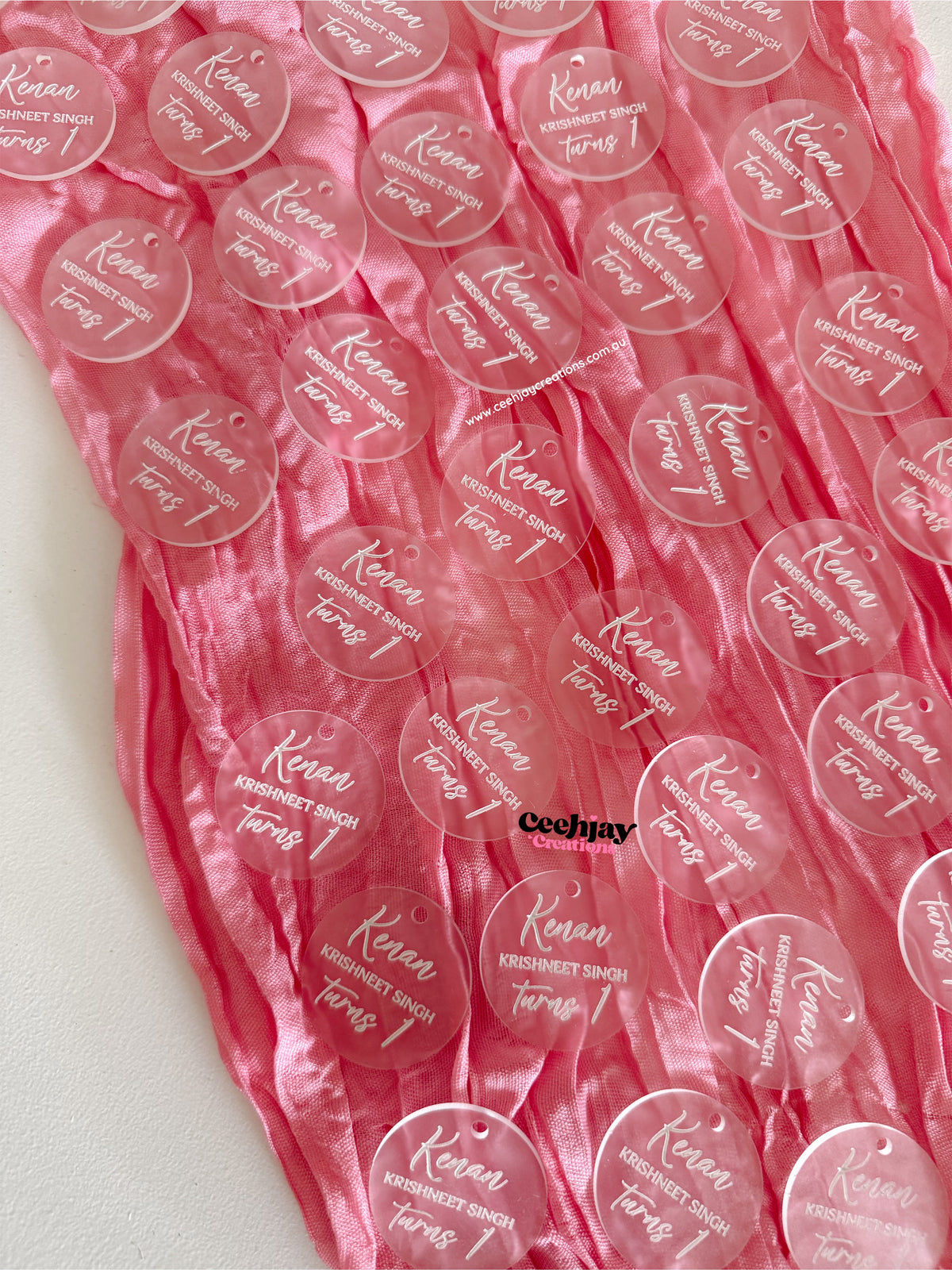 Acrylic Round Tags
