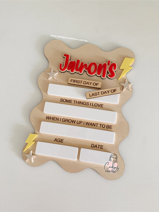 First Day Of Board - Wavy