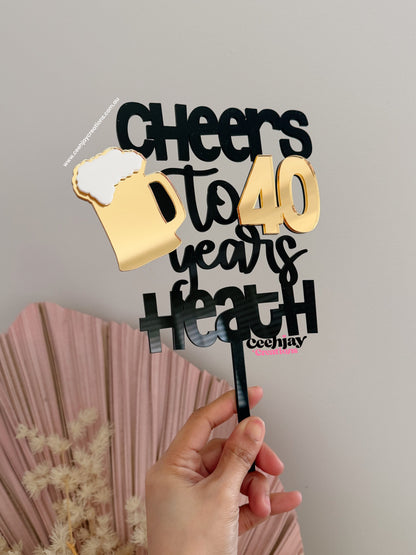Cheers Cake Topper