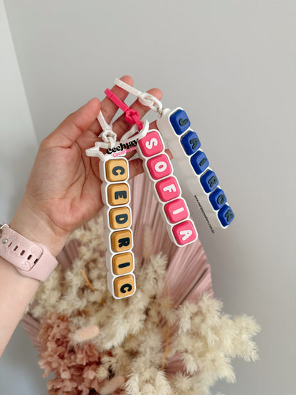 Name Clicker Fidget Keychain