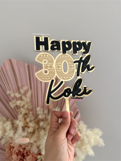 Cultural Design Cake Topper