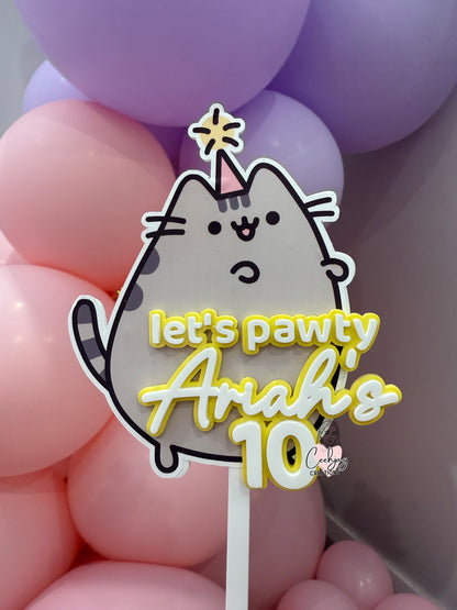 Pusheen Cat Cake Topper