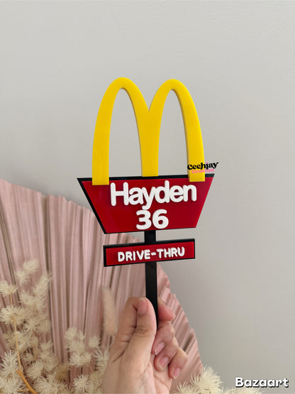 Mcdonald’s Cake Topper