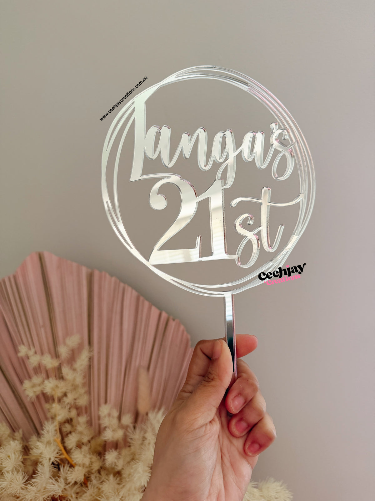 Round Border Cake Topper