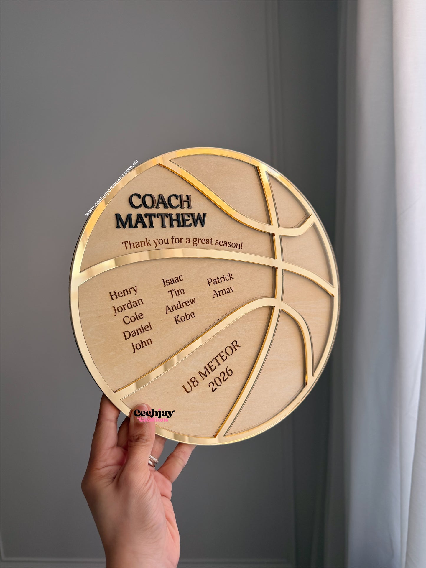 Basketball Coach Plaque
