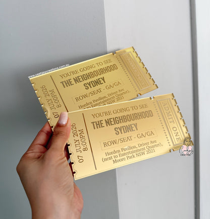 Personalised Engraved Ticket
