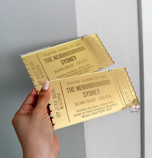 Personalised Engraved Ticket