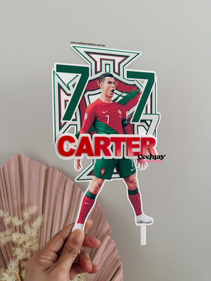 Soccer Ronaldo Cake Topper