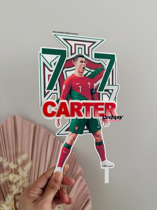 Soccer Ronaldo Cake Topper