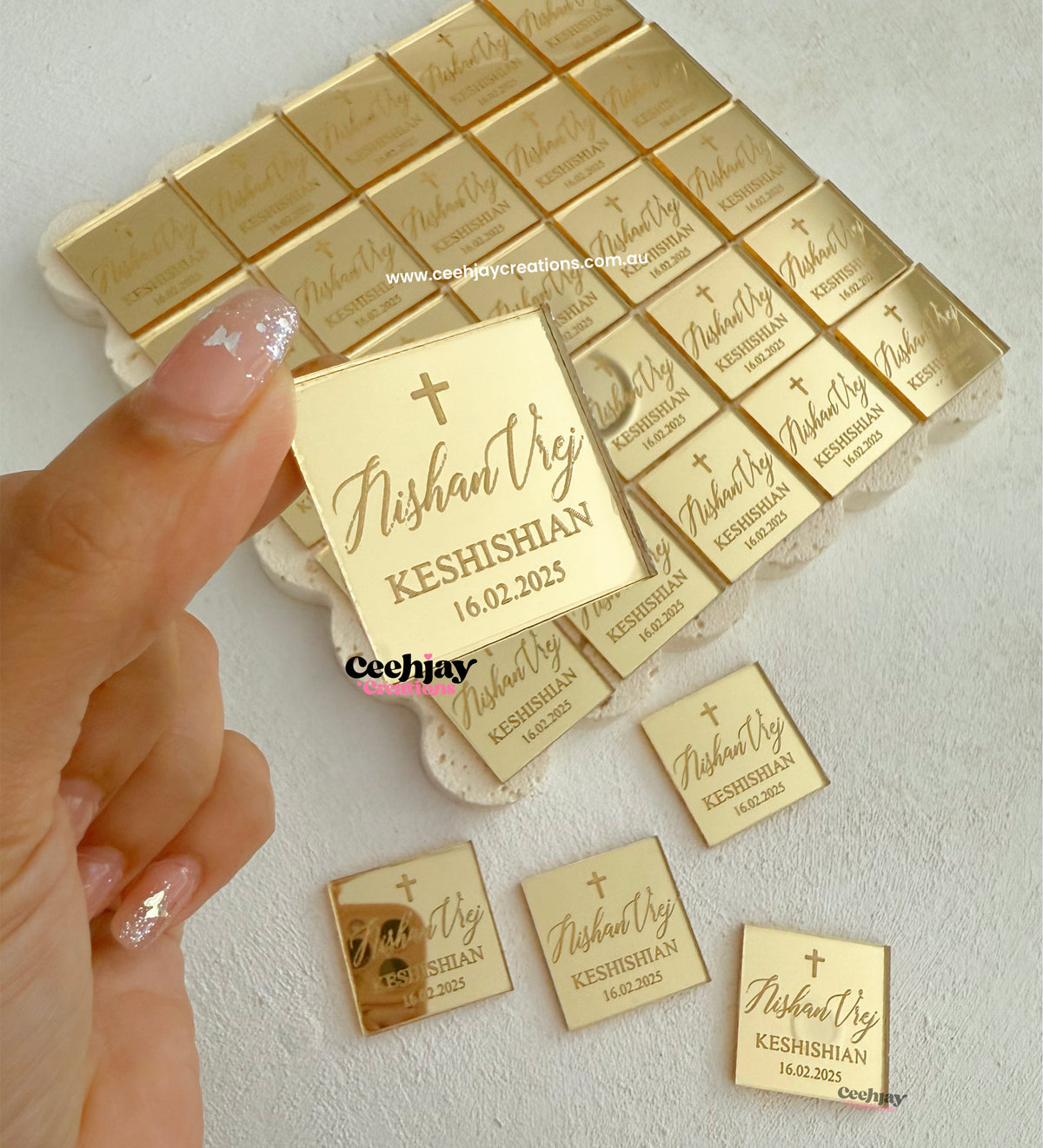 Acrylic Square Tags