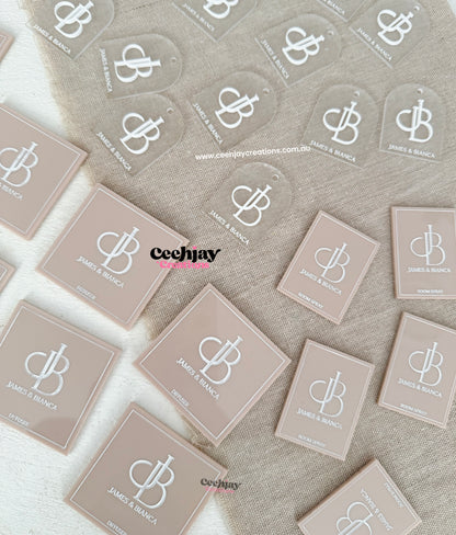 Acrylic Square Tags