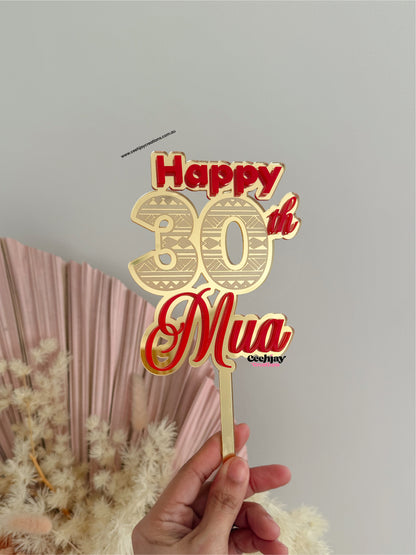Cultural Design Cake Topper