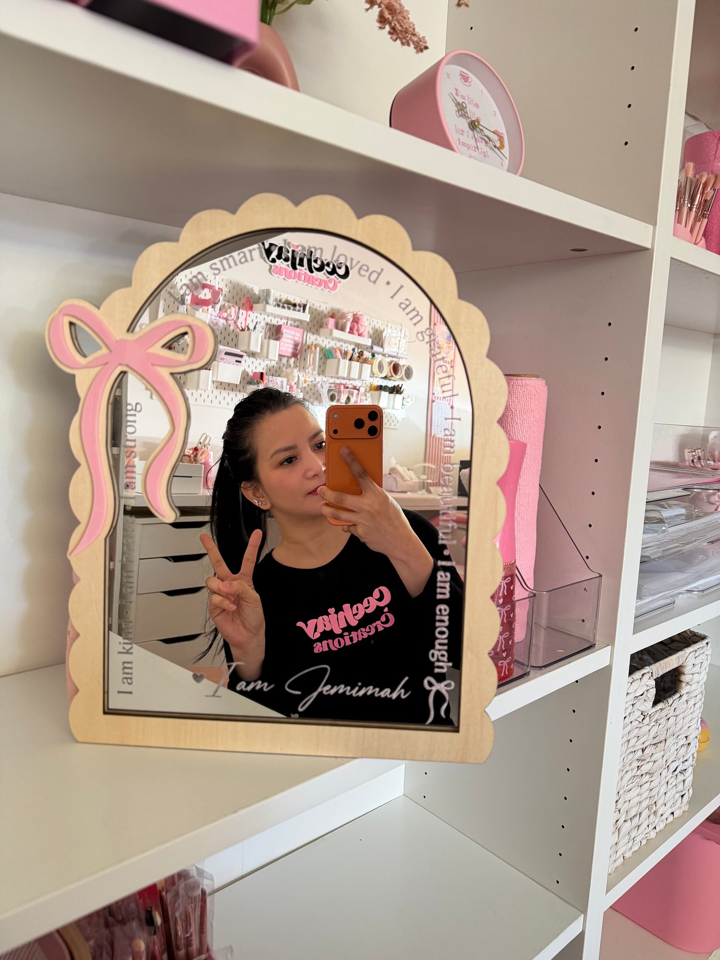 Affirmation Mirror - Bow