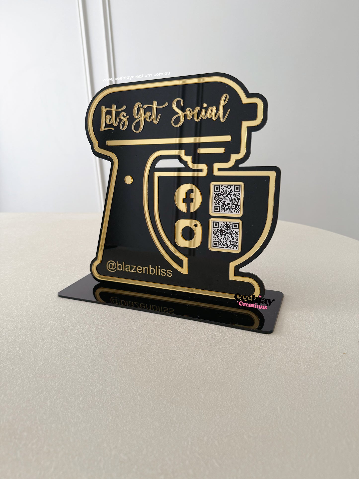 Baker Social Media Sign