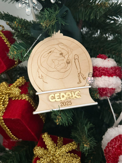 Kids Drawing Christmas Ornament