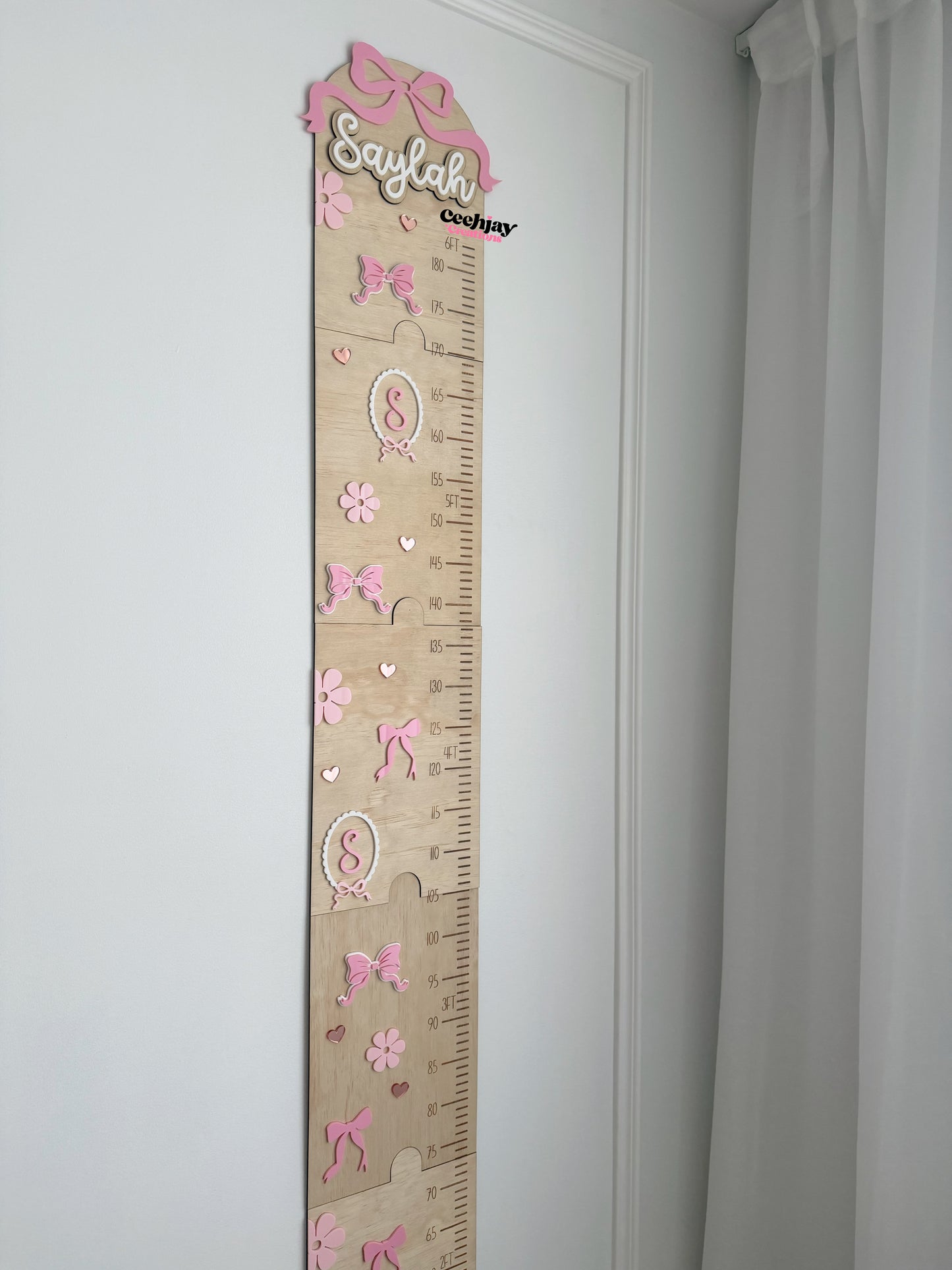 Growth Chart - Bow Design