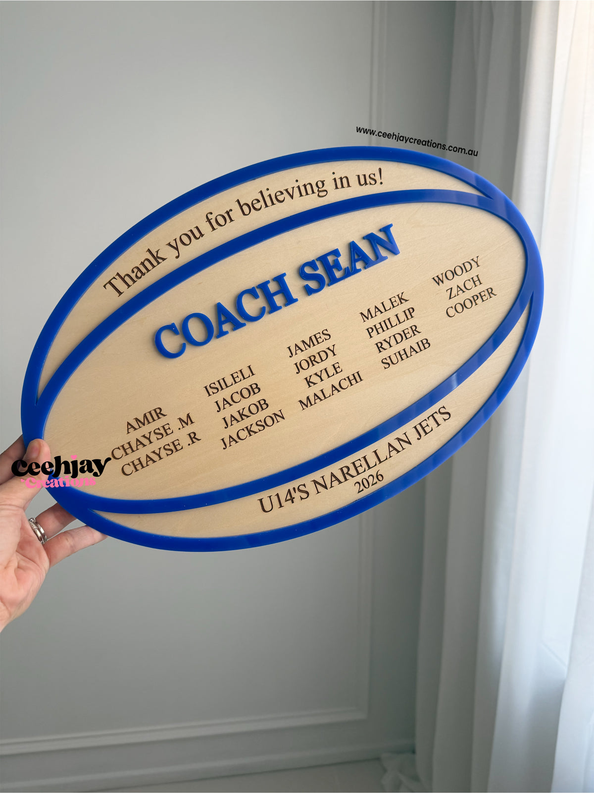 Rugby NRL Coach Plaque