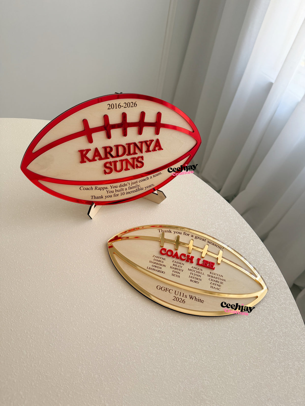 Football AFL Coach Plaque