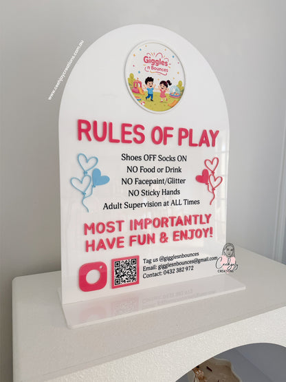 Play Rules Sign