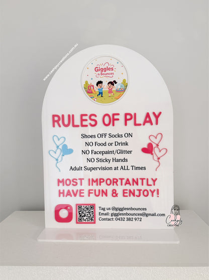 Play Rules Sign