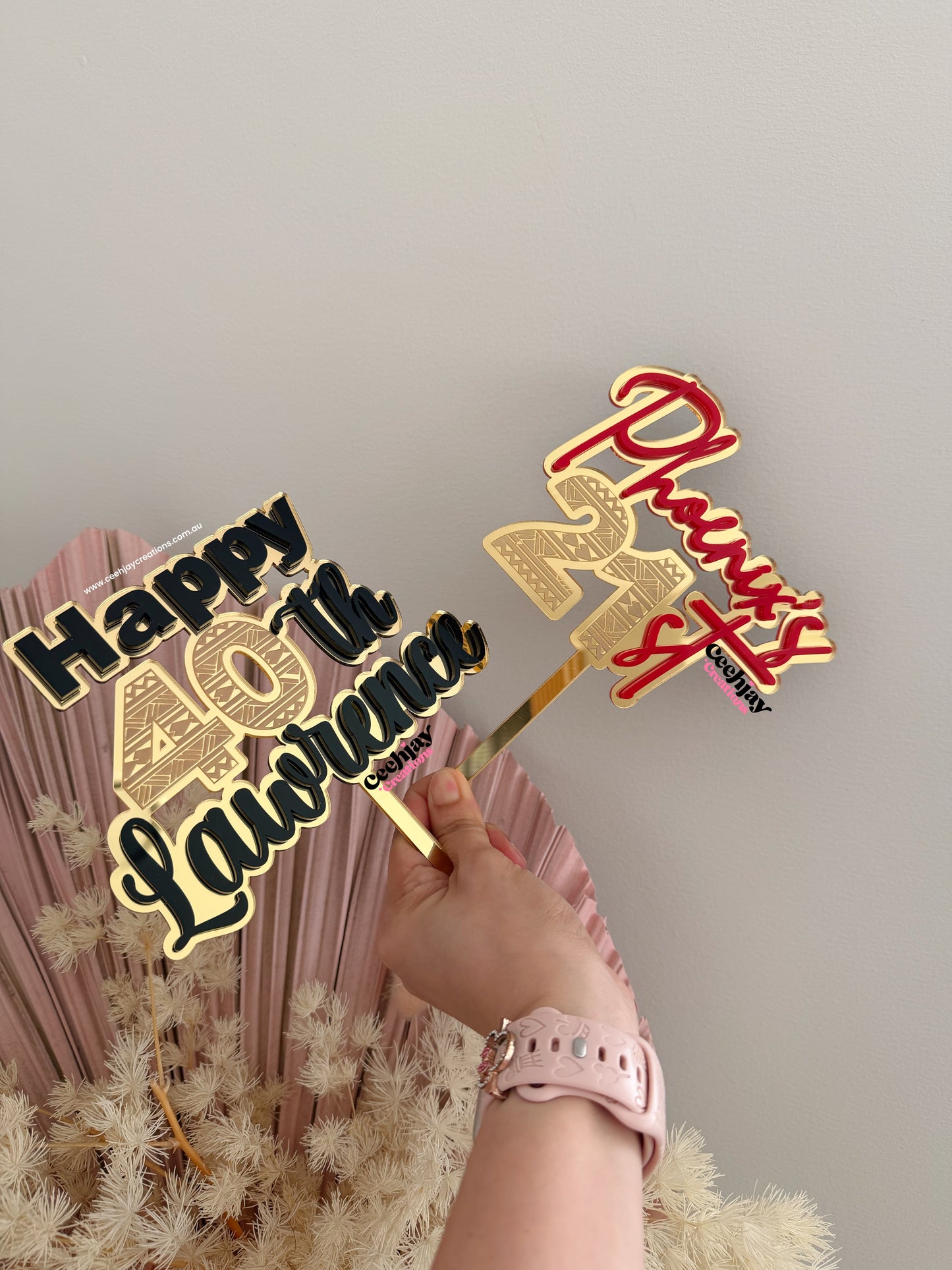 Cultural Design Cake Topper