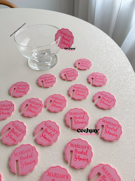 Drink Tags Wavy Border