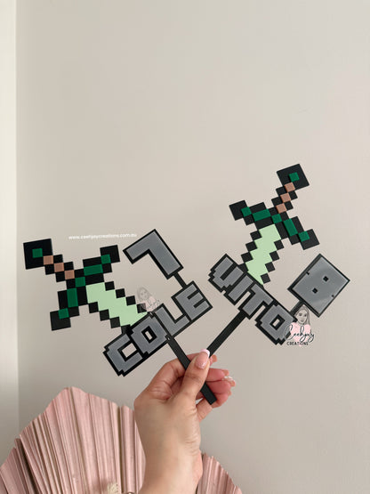 Minecraft Cake Topper