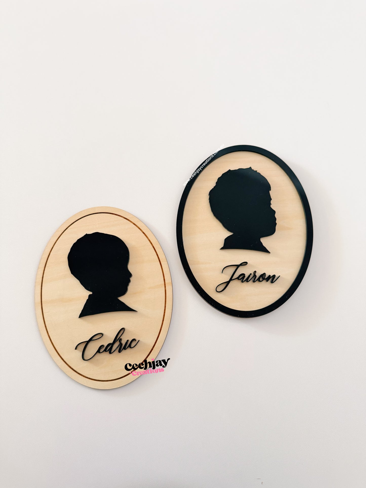 Custom Silhouette Portrait Plaque