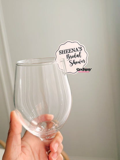 Drink Tags Wavy Border