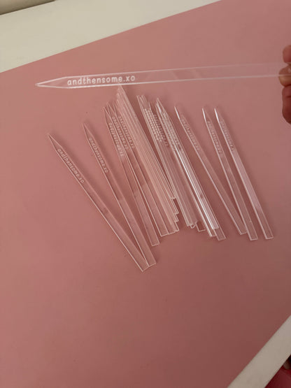 Acrylic Sticks for Cake Toppers Personalised