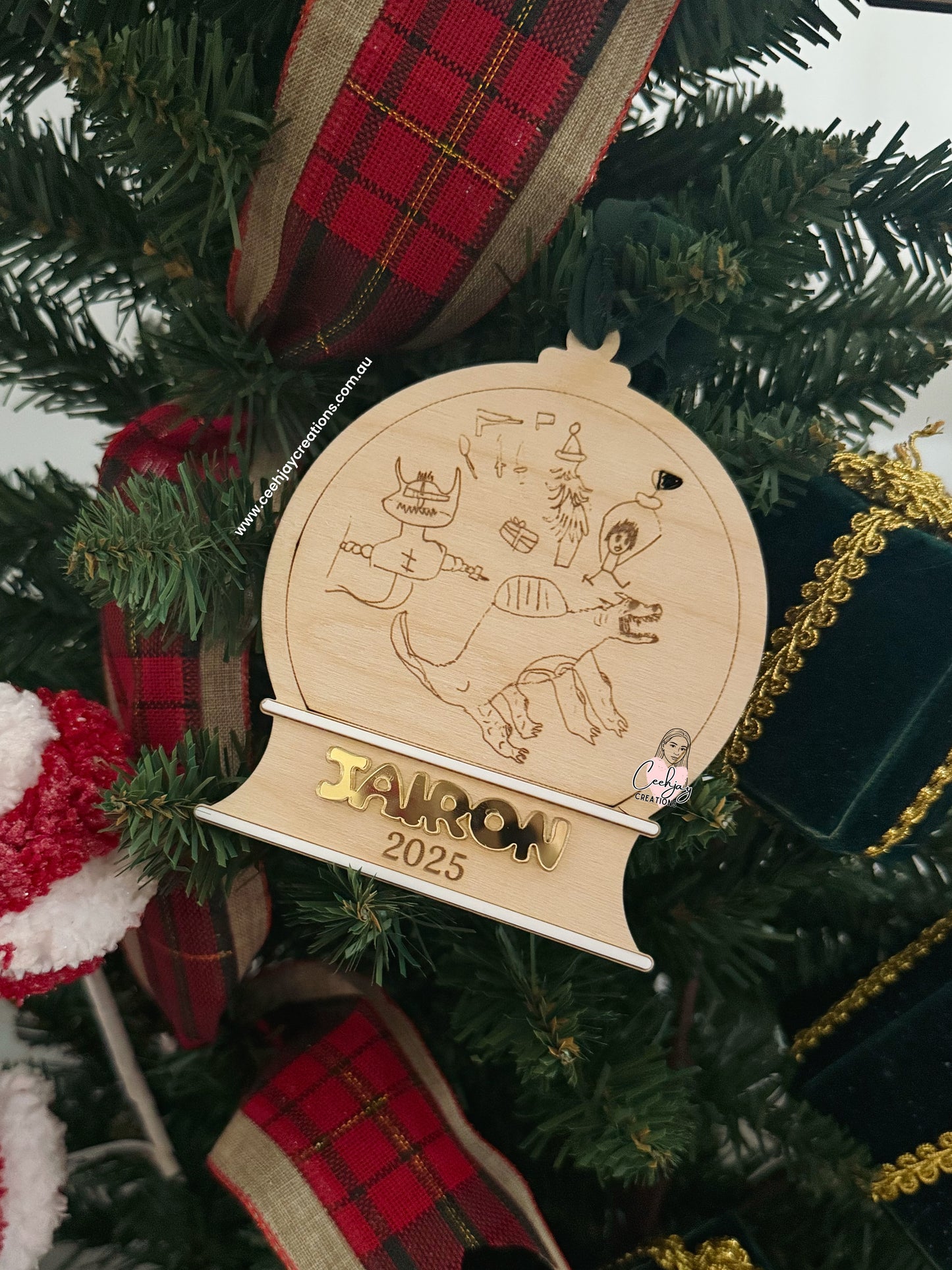 Kids Drawing Christmas Ornament