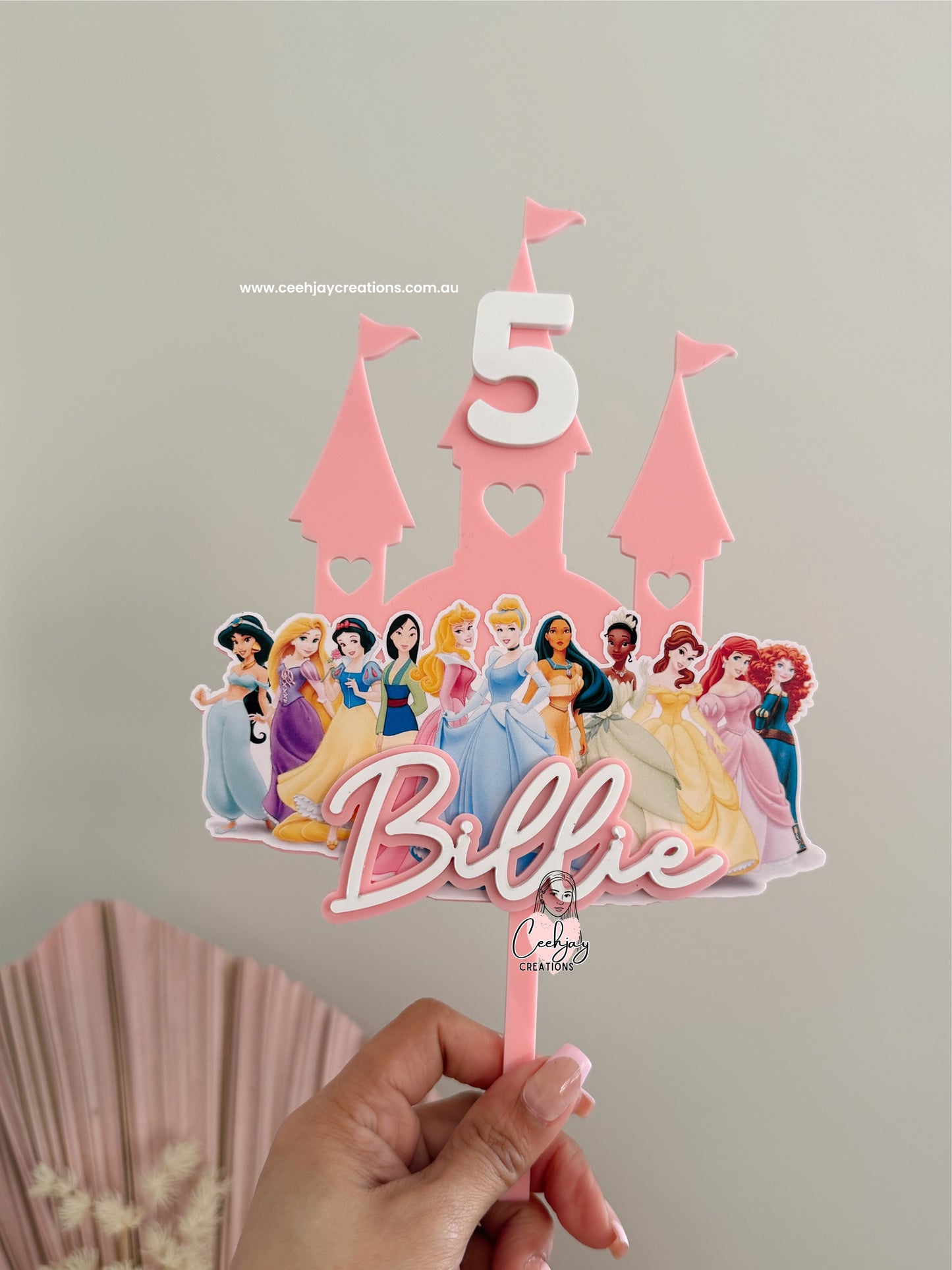 Princess Castle Cake Topper