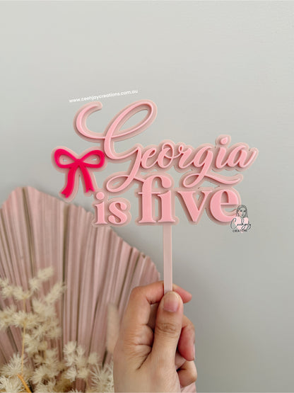 Bow Cake Topper
