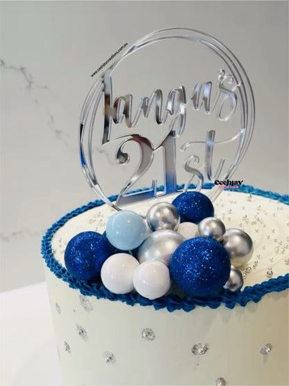 Round Border Cake Topper