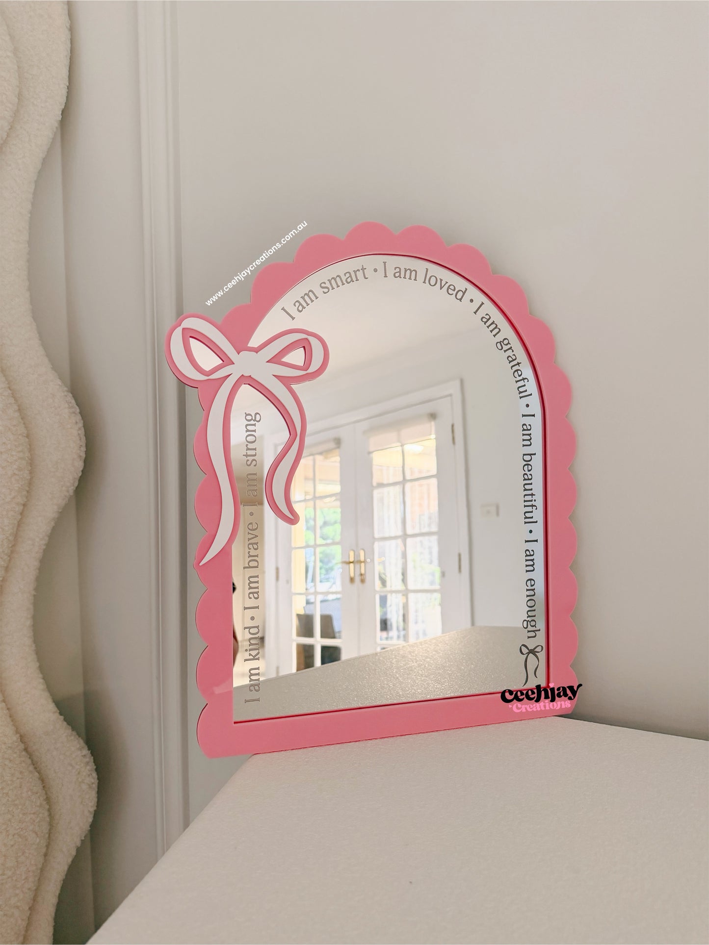 Affirmation Mirror - Bow
