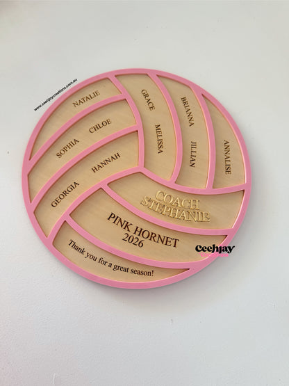 Netball Coach Plaque