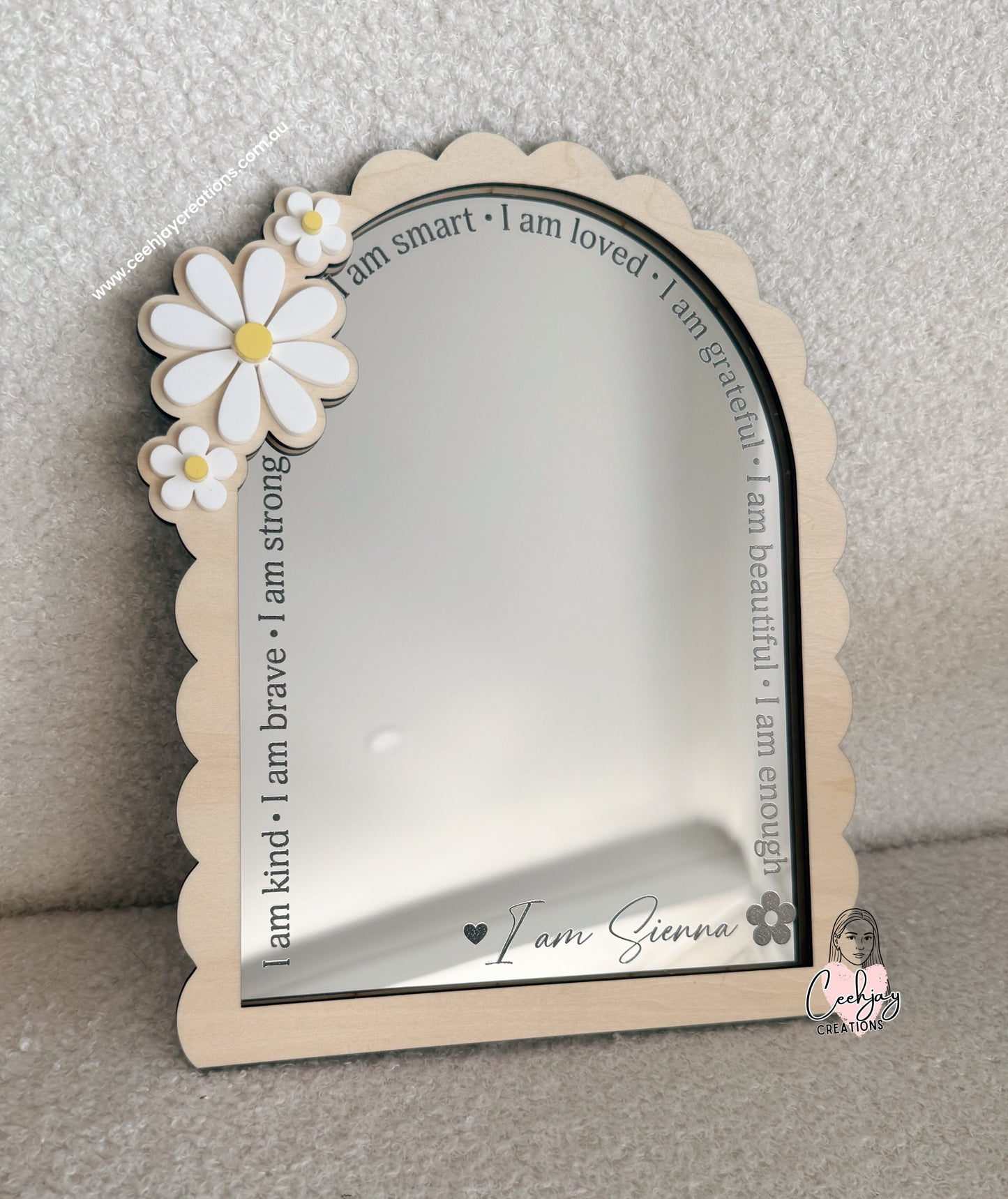Affirmation Mirror - Daisy