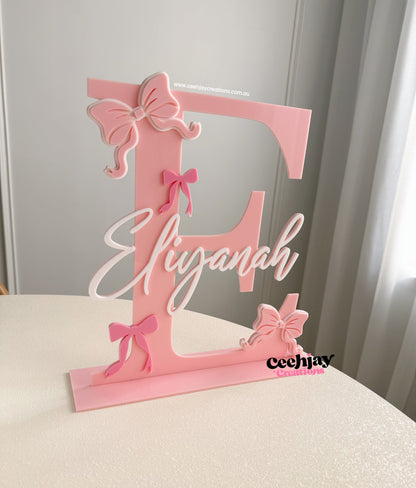 Initial Bow Name Sign
