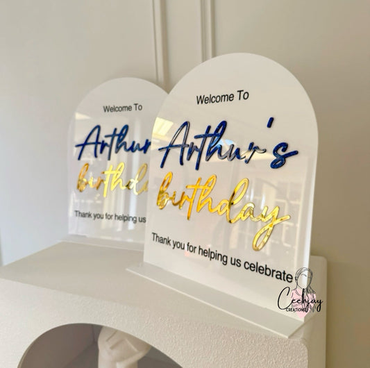Business Logo Sign - Arch Shape