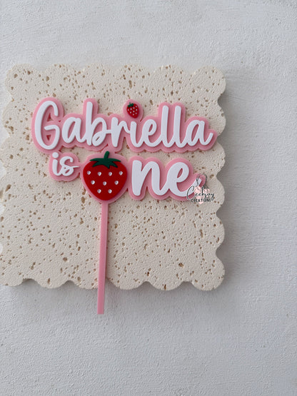 Strawberry Cake Topper / Fropper / Cupcake Topper