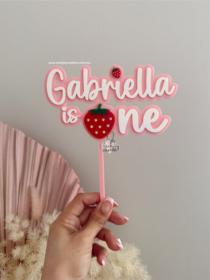 Strawberry Cake Topper / Fropper / Cupcake Topper